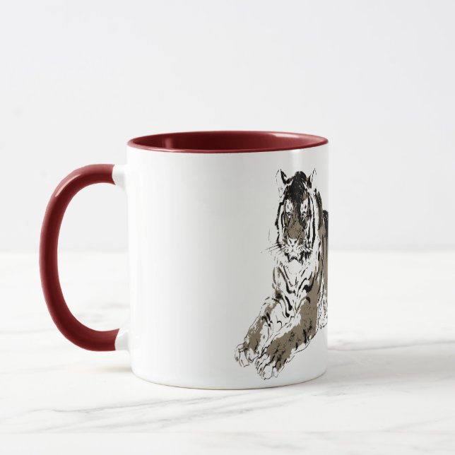 Relaxing Tiger Mug (Left)