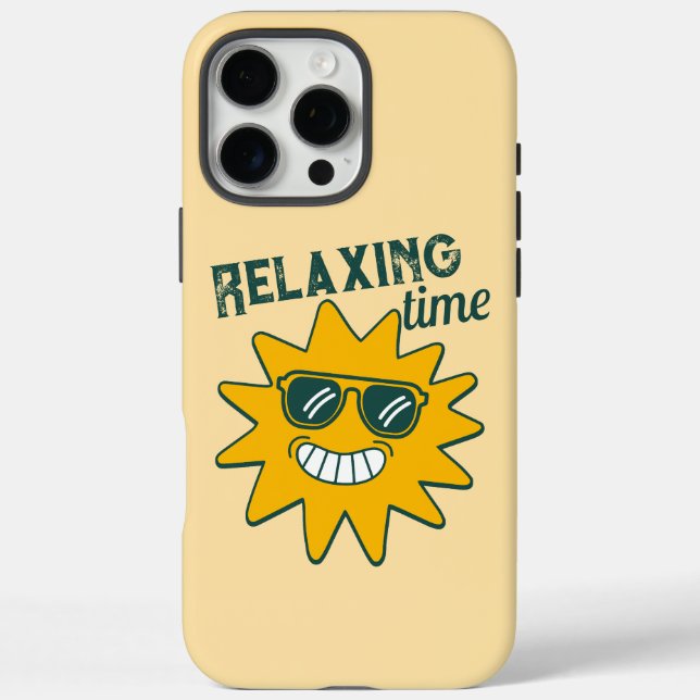 RELAXING time smiling sun with sunglasses Case-Mate iPhone Case (Back)