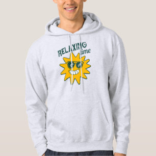 RELAXING time smiling sun with sunglasses Hoodie