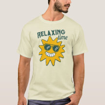 RELAXING time smiling sun with sunglasses