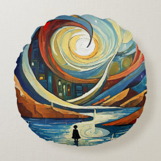 Relaxing Traditional Round Pillow