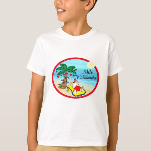 Relaxing under Palm Santa hawaiin Christmas T-Shirt