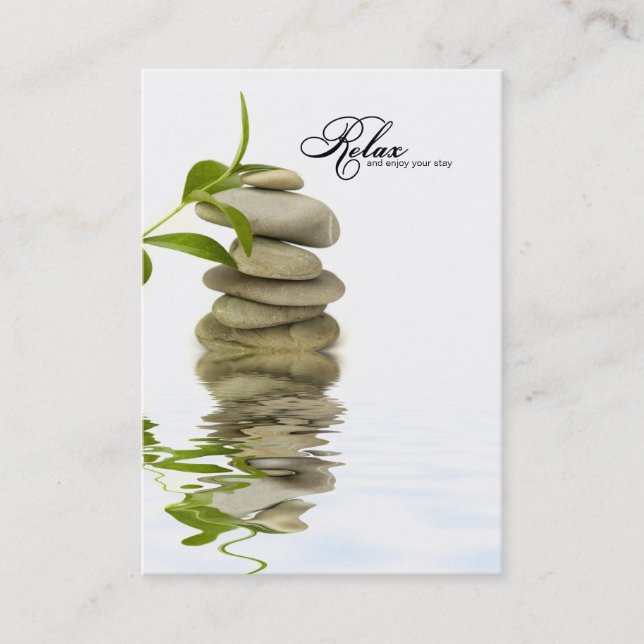 Relaxing Zen Business Card Template (Front)