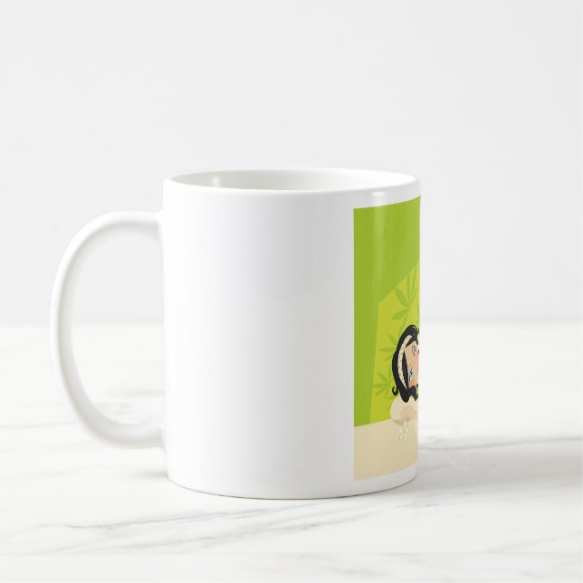 Relaxing Zen Spa Woman Tropical Wellness Coffee Mug (Left)