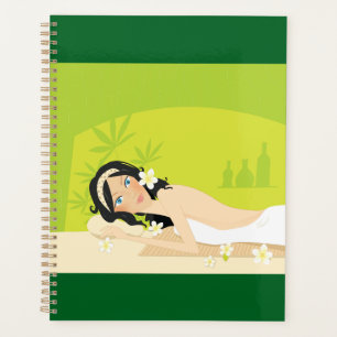Relaxing Zen Spa Woman Tropical Wellness Planner