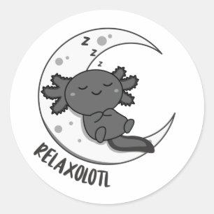 Relaxolotl Axolotl Lovers, Cute Animals Relax Clas Classic Round Sticker