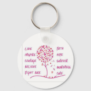 Relay for life white keychain