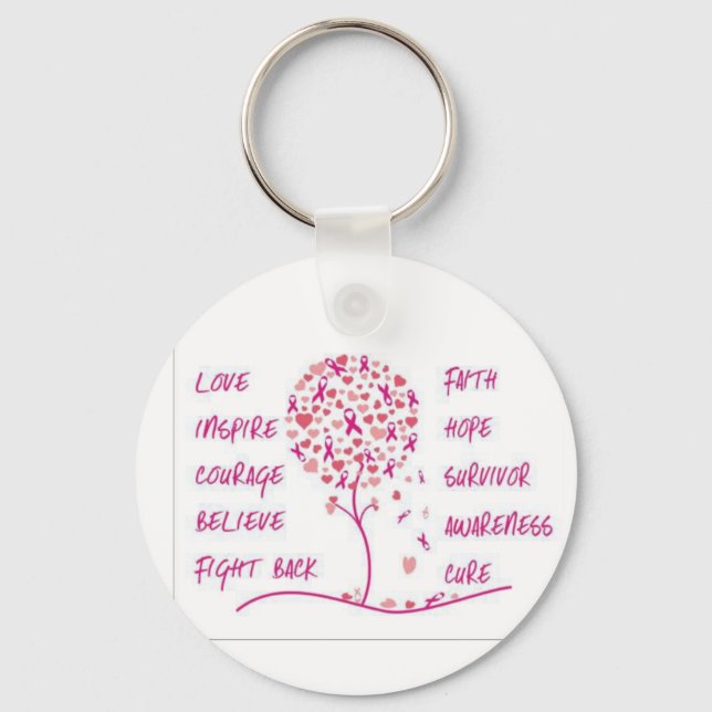 Relay for life white keychain (Front)