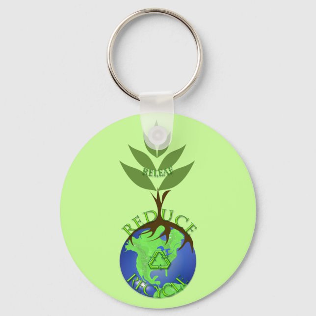 Releaf Reduce Recycle Keychain (Front)