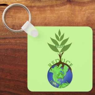 Releaf Reduce Recycle Keychain