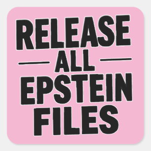 Release All Epstein Files Square Sticker