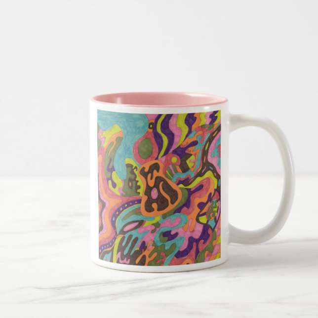 "Release" Original abstract Two-Tone Coffee Mug (Right)
