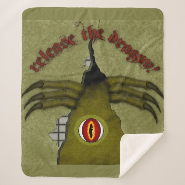 Release The Dragon! Digital Art Sherpa Blanket (Front)