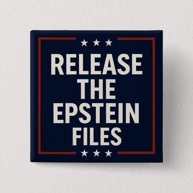 Release the Epstein Files 2 Inch Square Button (Front)