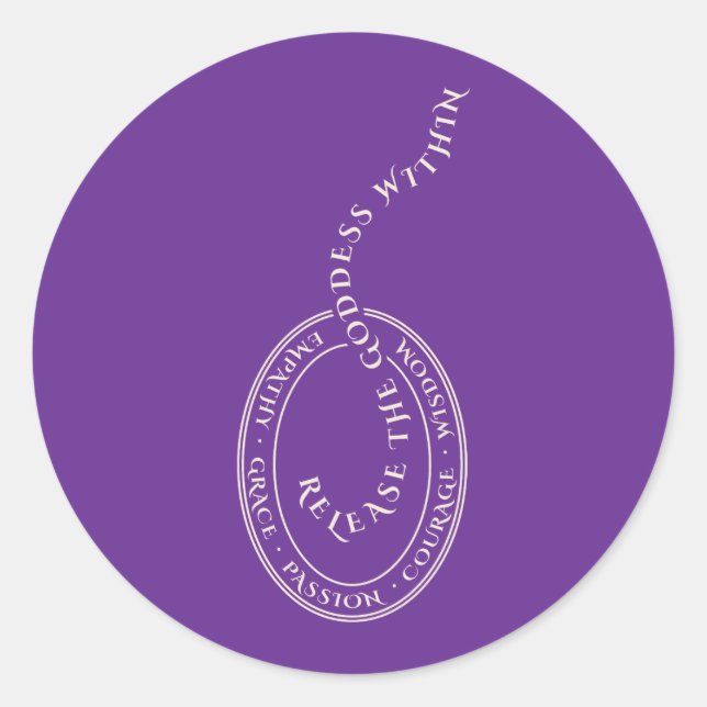 Release the Goddess Classic Round Stickers (Front)