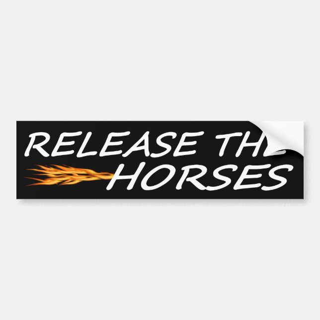 Release The Horses Bumper Sticker (Front)