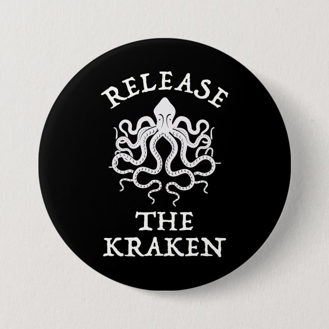 Release The Kraken 3 Inch Round Button (Front)