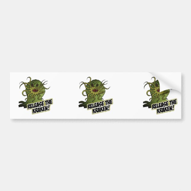 release the kraken bumper sticker (Front)