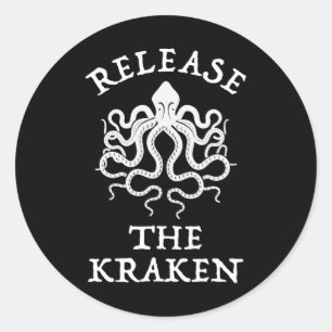 Release The Kraken Classic Round Sticker