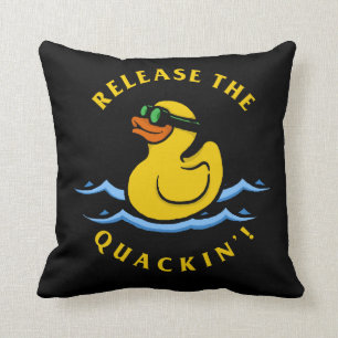 Release The Quackin' Throw Pillow