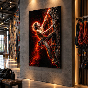 Relentless Ascent – Angelic Climber Power Canvas Print