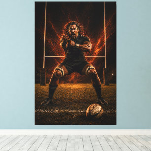 Relentless Dominance – Rugby Power Canvas Print