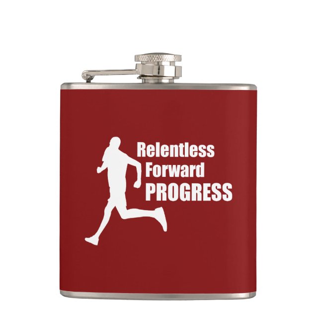 Relentless Forward Progress Running Hip Flask (Front)