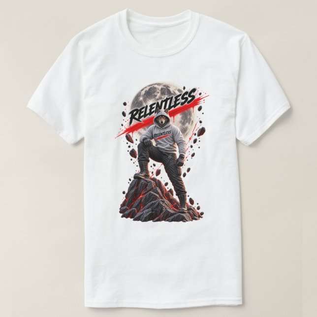 Relentless Wolf Mountain Adventure T-Shirt (Design devant)