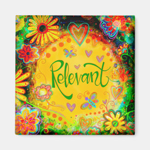 Relevant Pretty Fun Inspiring Floral Inspirivity Magnet