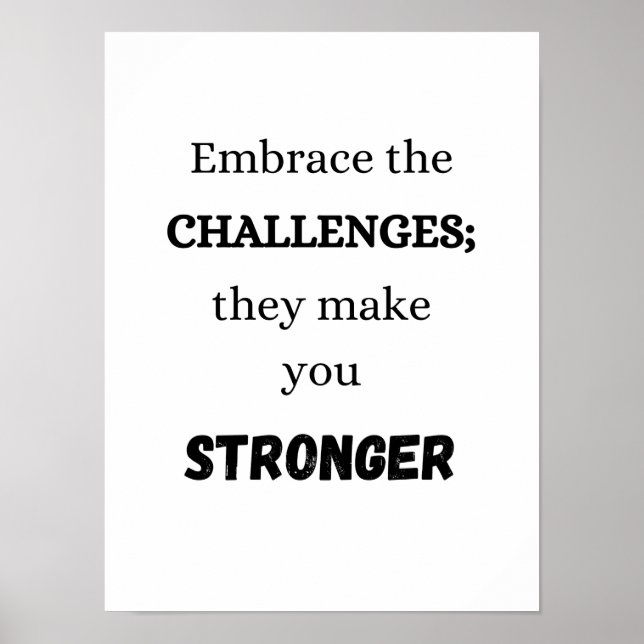 Relever les défis - Affiche motivationnelle (Devant)