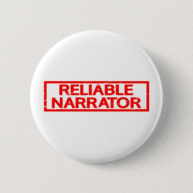 Reliable Narrator Stamp 2 Inch Round Button (Front)