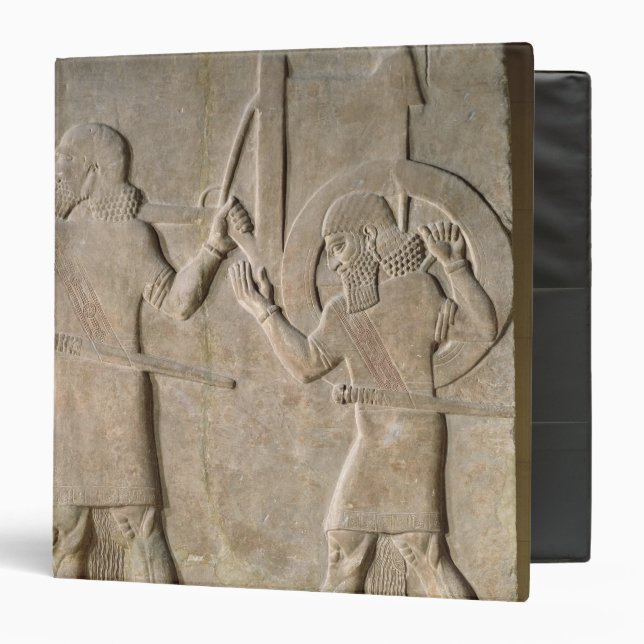 Relief depecting two soldiers binder (Front/Inside)