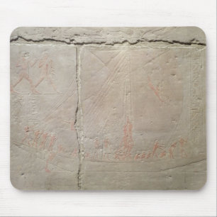Relief depicting a boat journey mouse pad