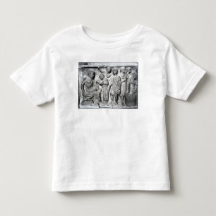 Relief depicting a boy reading to his teacher toddler t-shirt