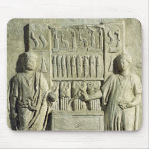 Relief depicting a cutlery shop mouse pad