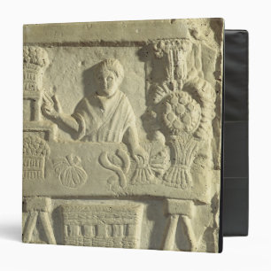 Relief depicting a flower and vegetable seller binder