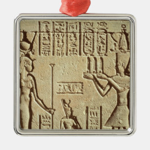 Relief depicting a pharaoh metal ornament