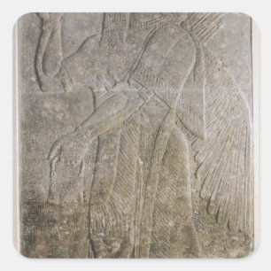 Relief depicting a Winged Genie Square Sticker
