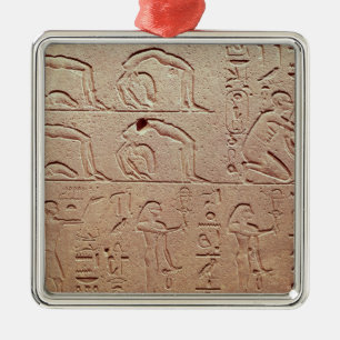 Relief depicting acrobats and a harpist metal ornament