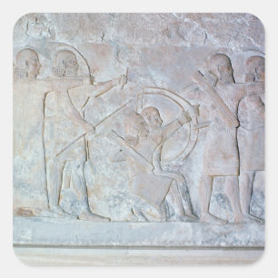 Relief depicting archers square sticker