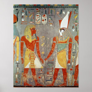 Relief depicting Horemheb  before Horus Poster