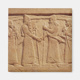 Relief depicting King Shalmaneser III Magnet