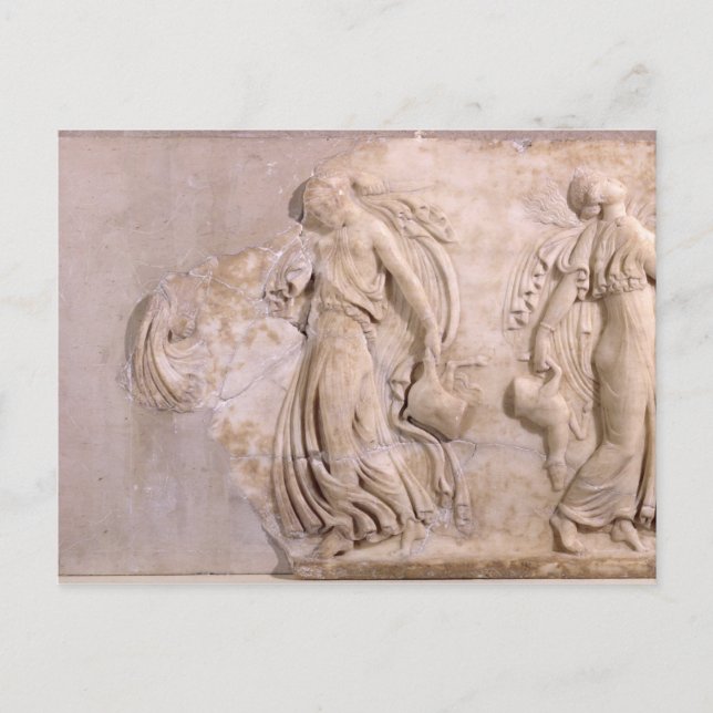 Relief depicting maenads dancing, from Tunisia Postcard (Front)