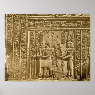 Relief depicting Ptolemy VIII Euergetes II Poster