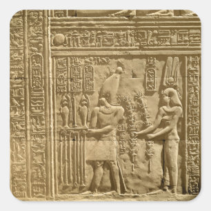 Relief depicting Ptolemy VIII Euergetes II Square Sticker