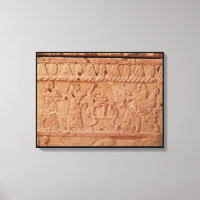 Relief depicting servant paying homage to the