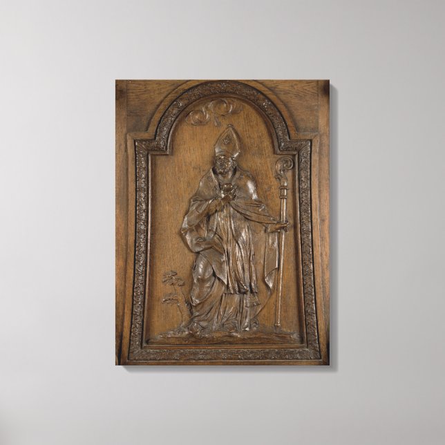Relief depicting St. Medard  Bishop Canvas Print (Front)