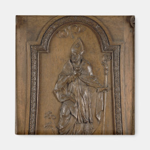 Relief depicting St. Medard  Bishop Magnet