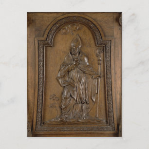 Relief depicting St. Medard Bishop Postcard