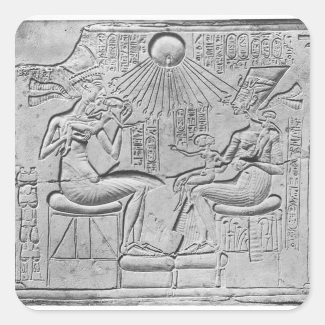 Relief depicting the Aten giving life Square Sticker (Front)
